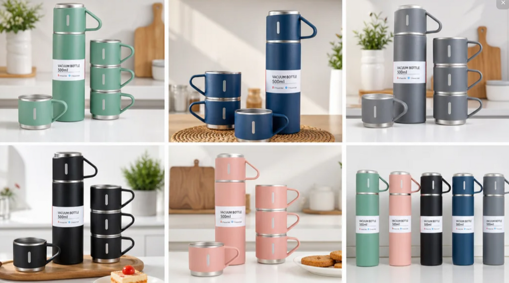 Botella Térmica 4 Vasos Premium